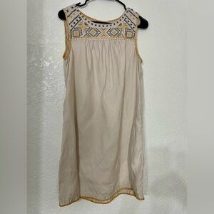 C&C California Linen Embroidered Sleeveless Dress Sz M